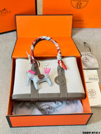 Hermès Taupe Canvas Tote Bag