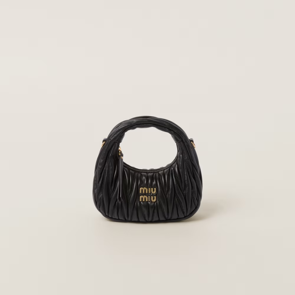 Wander Matelassé soft sheepskin mini Hobo bag