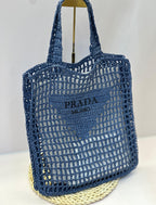 Prada Raffia Tote Bag