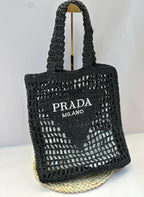 Prada Raffia Tote Bag